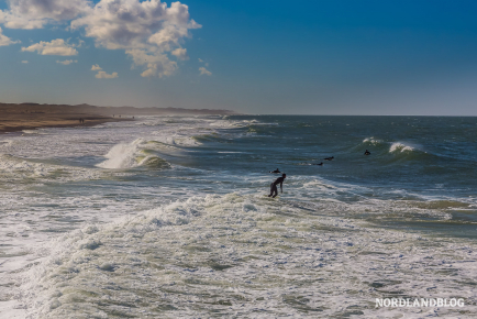 Die Wellen in Vorupør sind bei den Surfern sehr beliebt