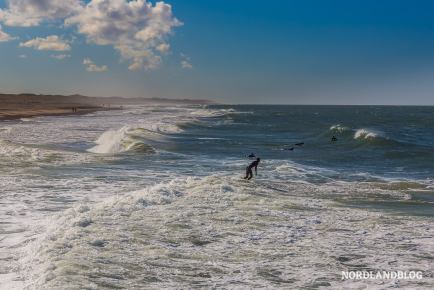 Die Wellen in Vorupør sind bei den Surfern sehr beliebt