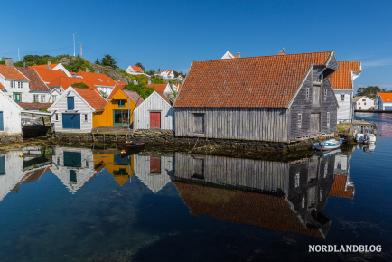 Die alte Handelsstadt Skudeneshavn auf der Insel Karmøy 