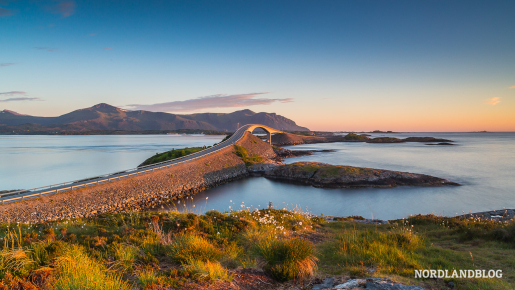 Die populäre Atlantikstraße (Atlanterhavsveien) an der Westküste Norwegens