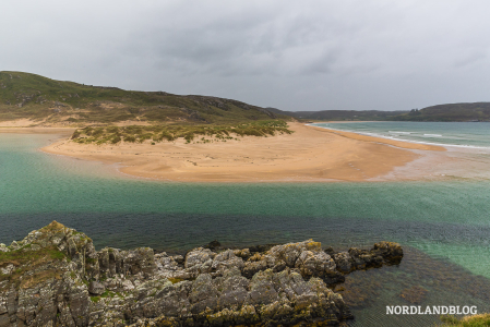 Die imposanten Sandstrände und Dünen bei Kyle of Tounge