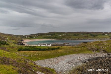 Typische Küstenlandschaft unweit vom Point of Stoer an der Straße 8869