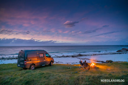 Camper-Idylle am Strand von Bleik (Insel Andøya / Vesterålen)