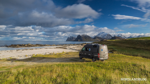 Traumhafter Stellplatz am Strand Storsandnes (Lofoten)