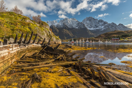 In der Bucht Sildpollen - aus einem alten Wrack heraus fotografiert