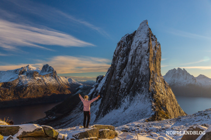 Yeah - zum Greifen nah: Der "Segla" - der populärste Berg auf der Insel Senja