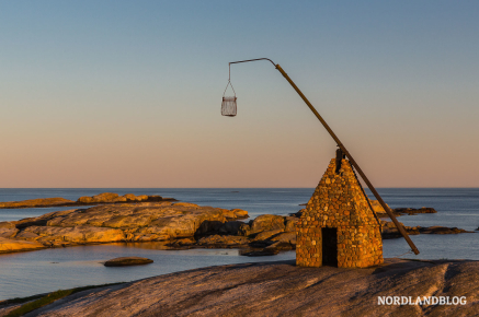 Das alte Leuchtfeuer von Verdens Ende in Norwegen