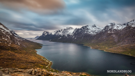 Blick auf den Ersfjord bei Ersfjordbotn (Region Tromsø)