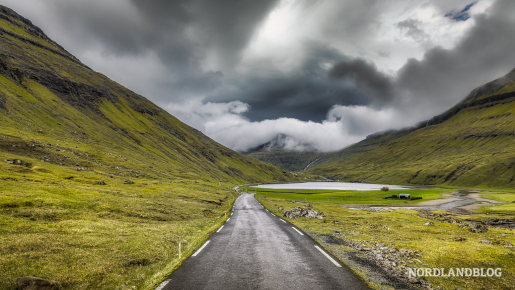 Dramatische Stimmung auf der Straße nach Saksun
