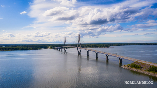 Die längste Brücke von Finnland am Kvarken Archipel