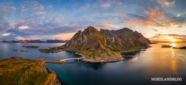 Bergmassiv bei Henningsvær auf den Lofoten