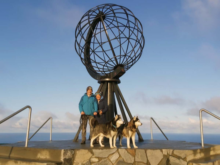 11.10.2019 am Nordkap mit Sabine, Yukon & Merlin