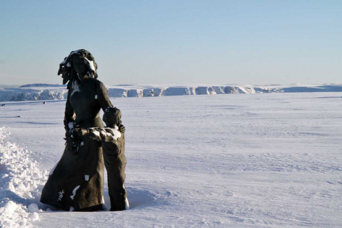 Das Denkmal der Kinder der Welt am Nordkap - 21.02.2010