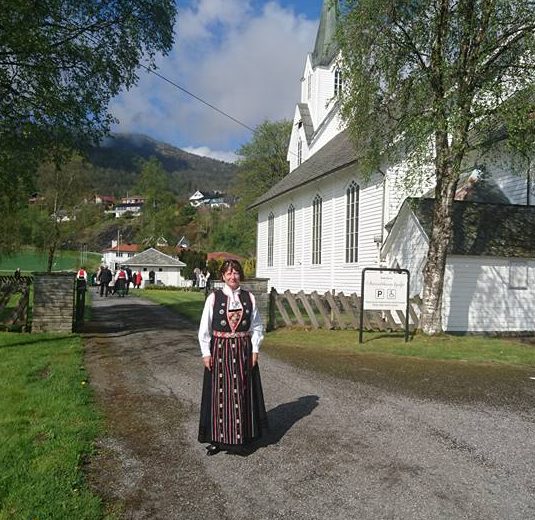 Ein Foto von Borghild am norwegischen Nationalfeiertag.