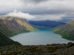 Bild mit Blick auf den schön türkisfarbenen Gjende im Jotunheimen, Norwegen
