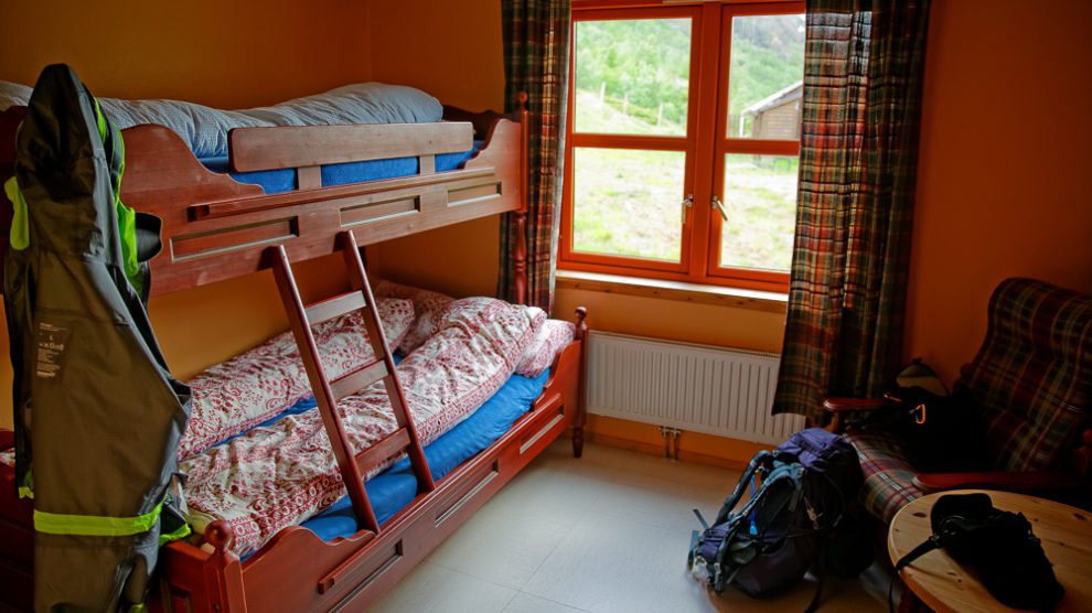 Bild von einem Zimmer der Memurubu im Jotunheimen in Norwegen