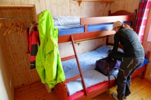 Bild unseres Nachtlagers in der DNT Hütte Gitterheim im Jotunheimen, Norwegen