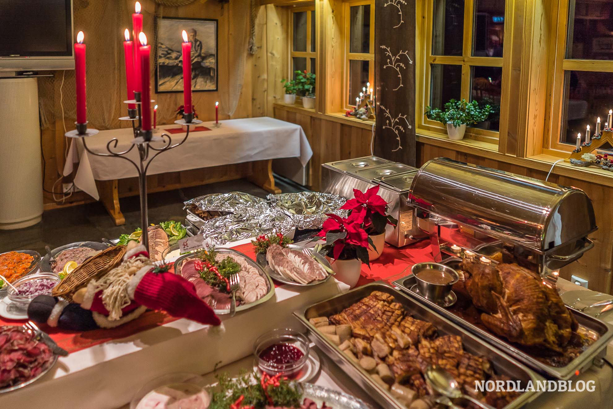 Leckereien auf dem Weihnachtsbuffet zu Weihnachten in Norwegen