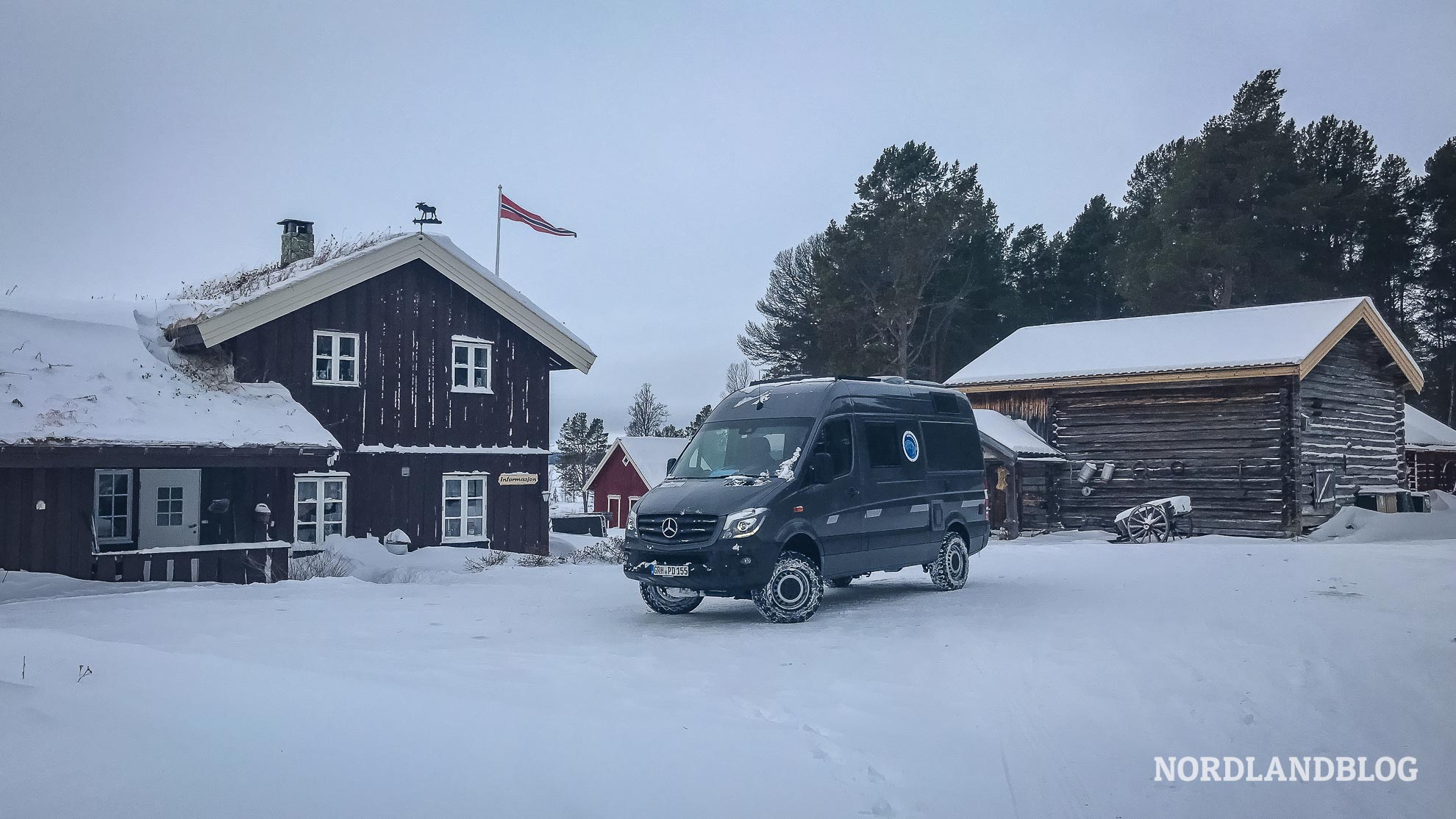 Batsto Camping Femundsmarka Norwegen Winterwonderland-Tour Kastenwagen