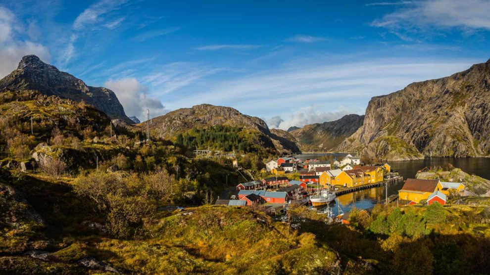 Titelbild Nordnorwegen Lofoten Nusfjord Stellplatz Kastenwagen-Roadtrip