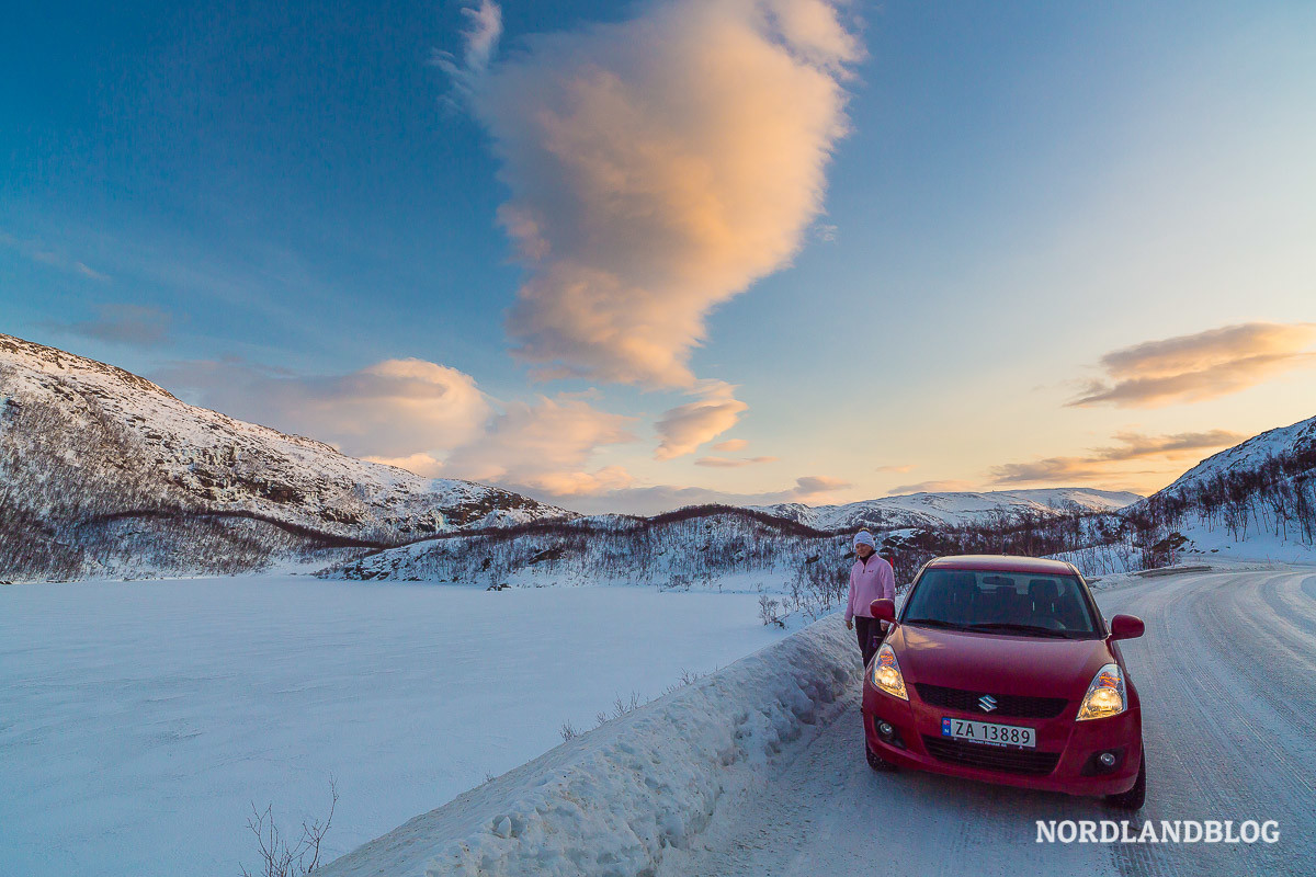 Mit dem Auto oder Wohnmobil im Winter in Norwegen 