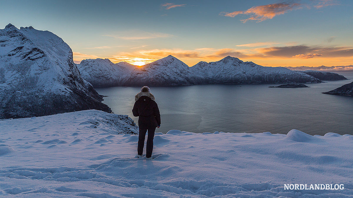 Klippe Brosmetinden bei Tromsø in Nordnorwegen 