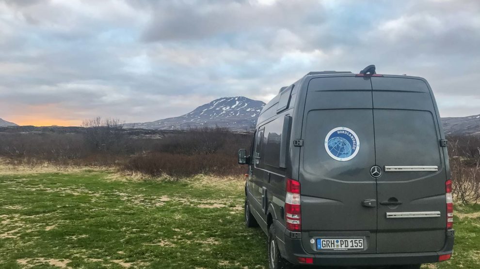 Stellplatz im Nationalpark Pingvellir Camping Island