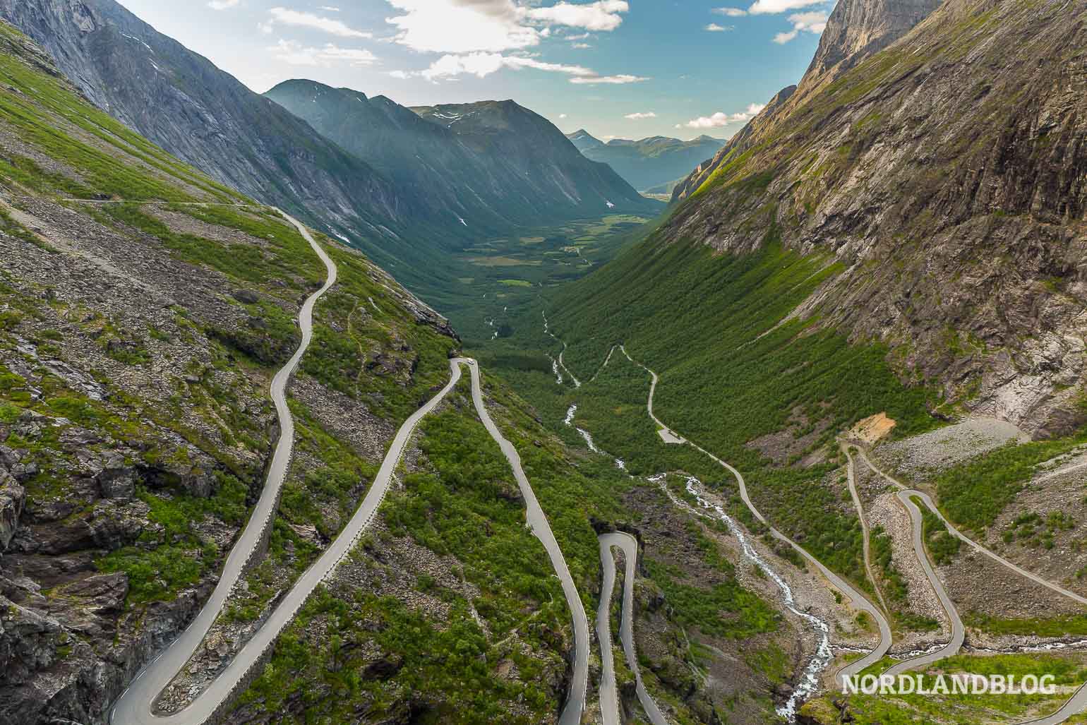 Die Serpentinen des Trollstigen in Norwegen (Nordlandblog) - Reise durch Fjordnorwegen