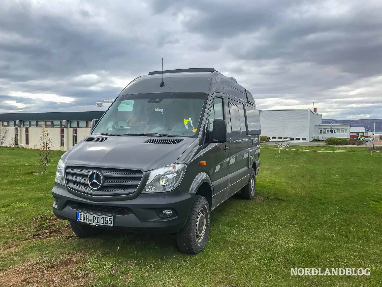 Unser Stellplatz auf dem Campingplatz in Burdadalur (Island)