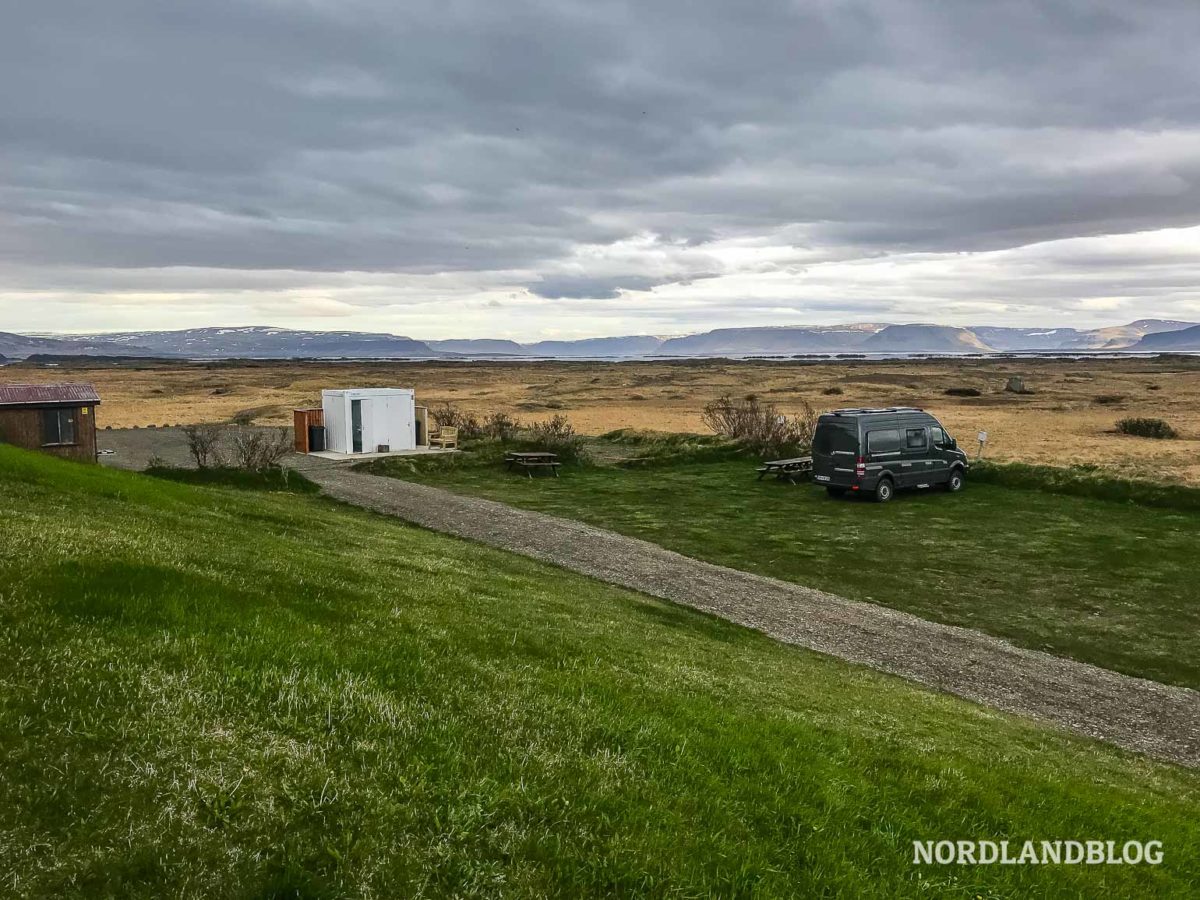 Campingplatz in Reykholar an den Westfjorden in Island