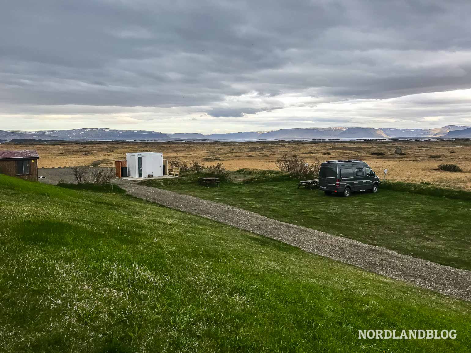 Campingplatz in Reykholar an den Westfjorden in Island