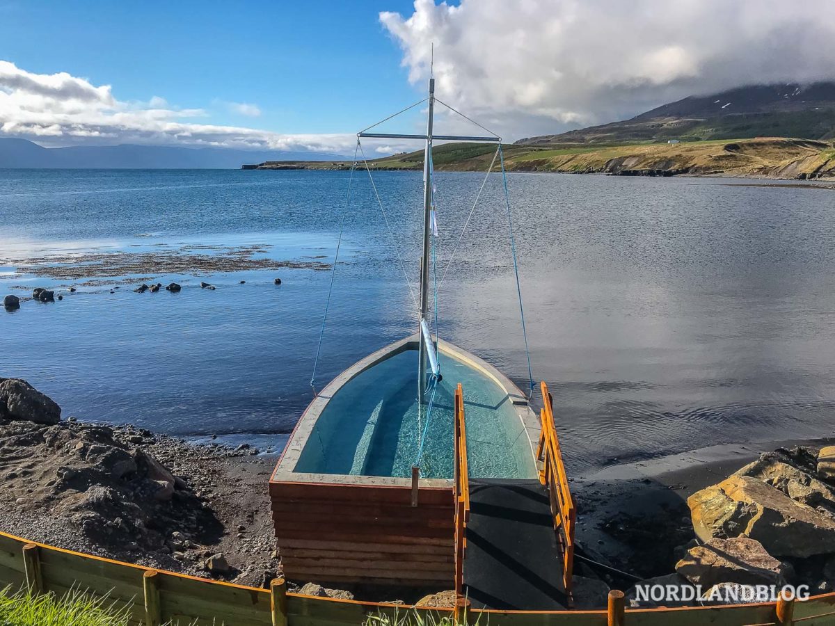 Hotpot in Hauganes im Norden von Island