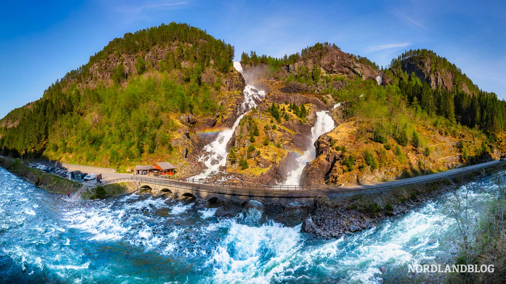 Wasserfall Latefossen Odda Hardangerfjord Fjordnorwegen