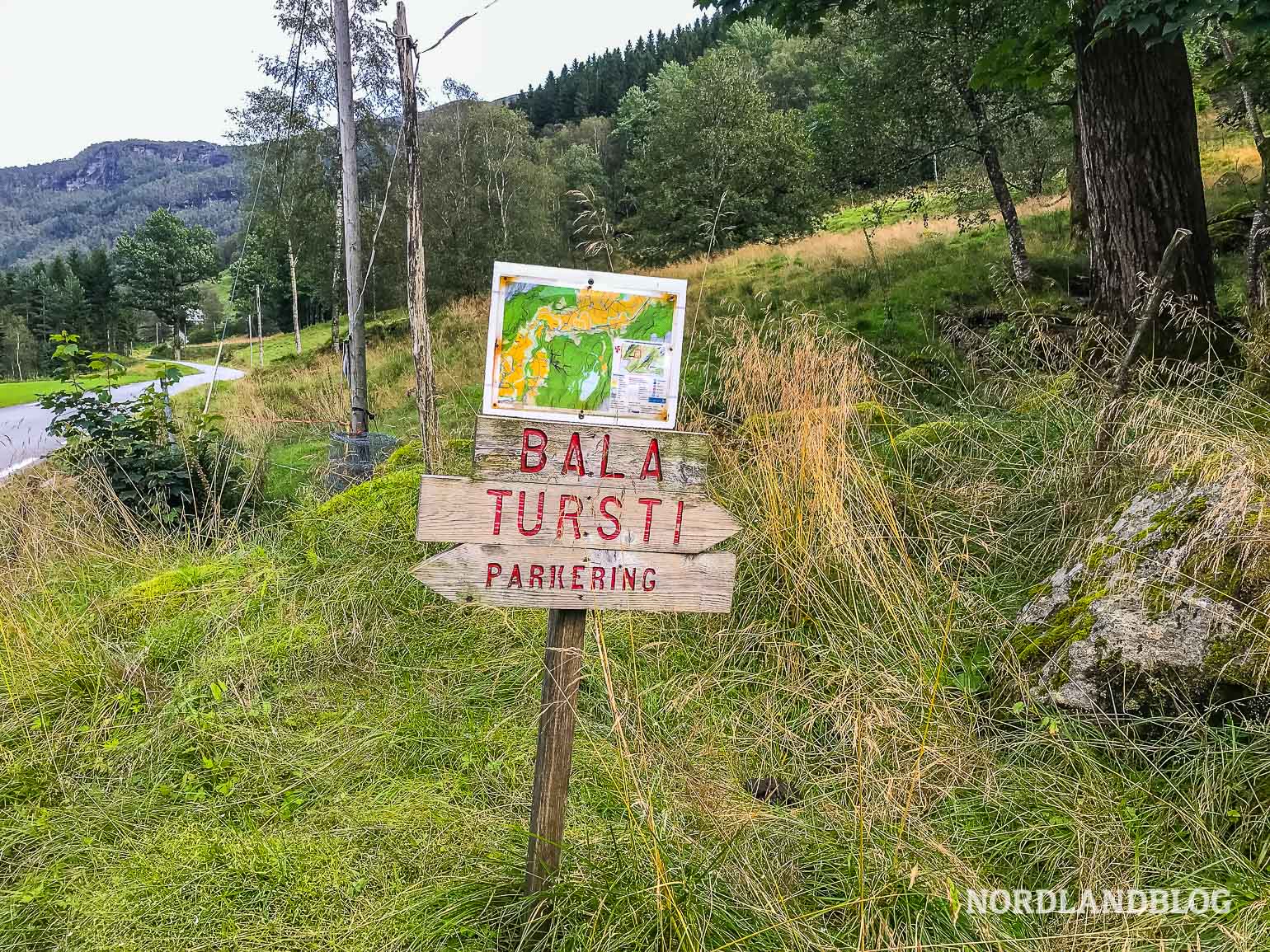 Wegweiser Bala im Tal bei Vikedal in Norwegen (Nordlandblog)