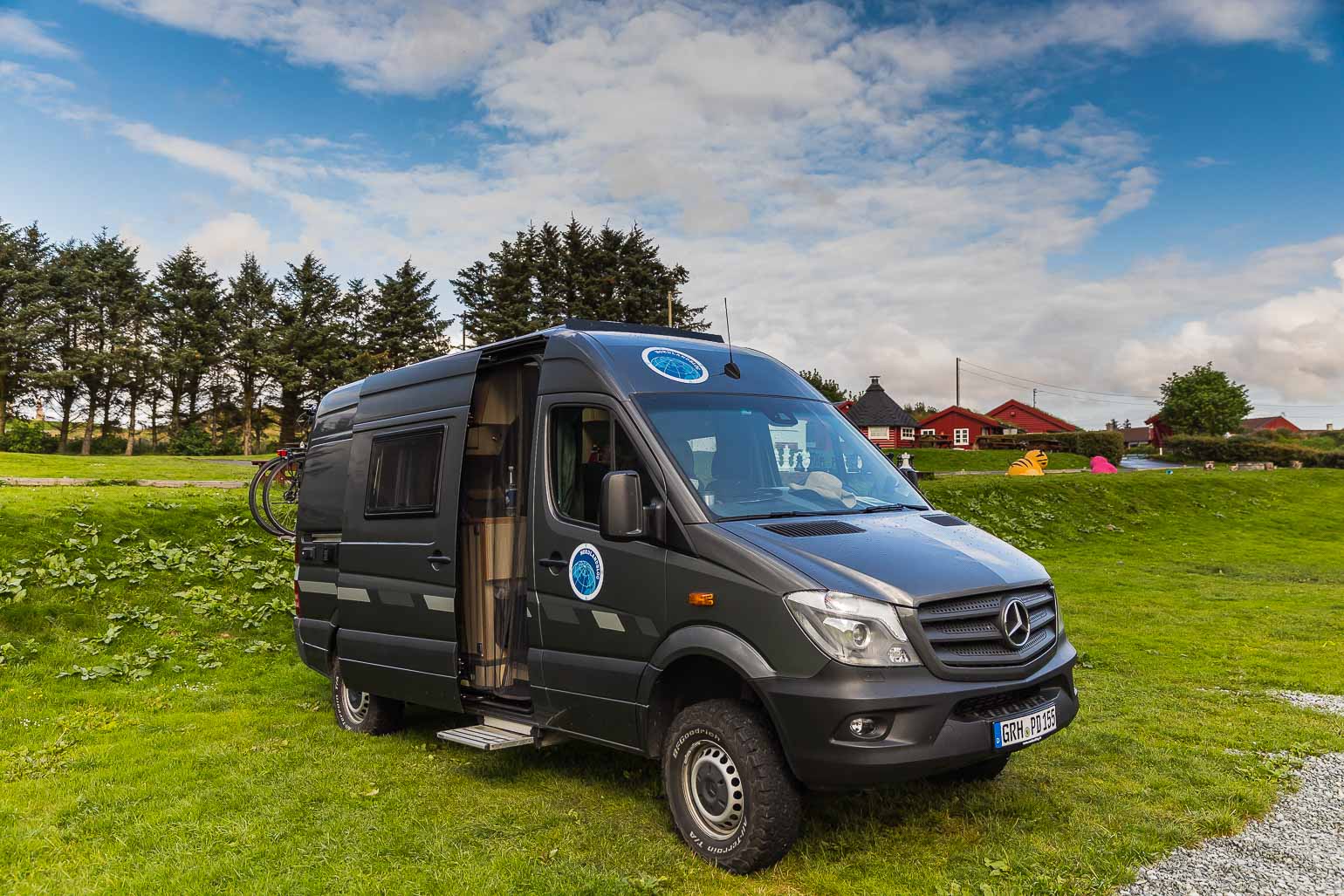 Nordlandblog Kastenwagen auf dem Campingplatz Haraldshaugen in Norwegen