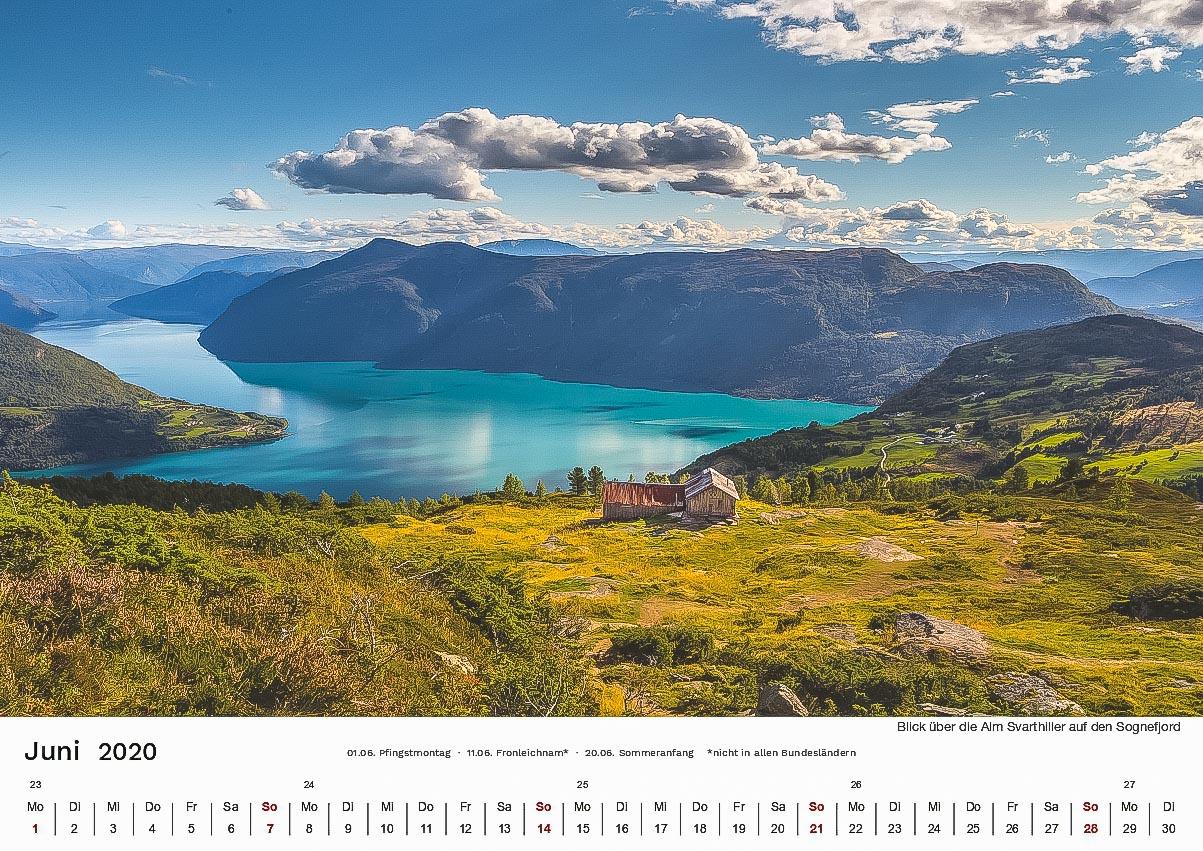 Limiterte Nordlandblog Edition Premium Wandkalender Norwegen 2020