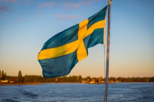 Schwedische Fahne auf der Fähre in der Ostsee (Kategorie Schweden / Nordlandblog)