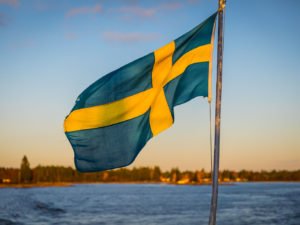 Schwedische Fahne auf der Fähre in der Ostsee (Kategorie Schweden / Nordlandblog)