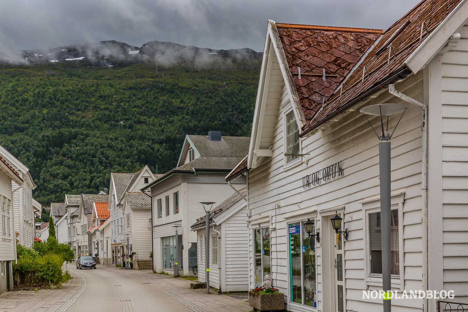 Altstadt von Nordfjordeid in Norwegen