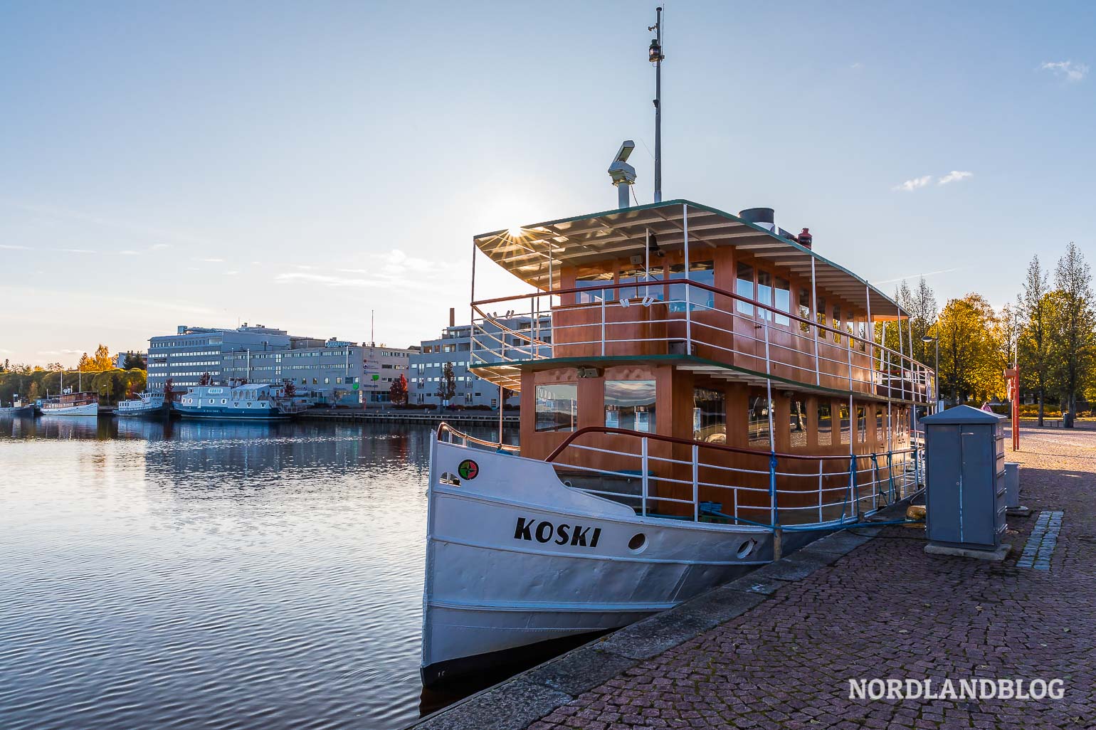 Im Hafen von Kuopio während unserer Tour mit dem Wohnmobil in Finnland 