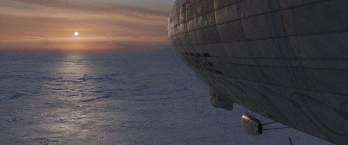 Mit dem Luftschiff auf dem Weg zum Pol (Szenenbild aus dem Film "Amundsen" / © Motion Blur 2019)