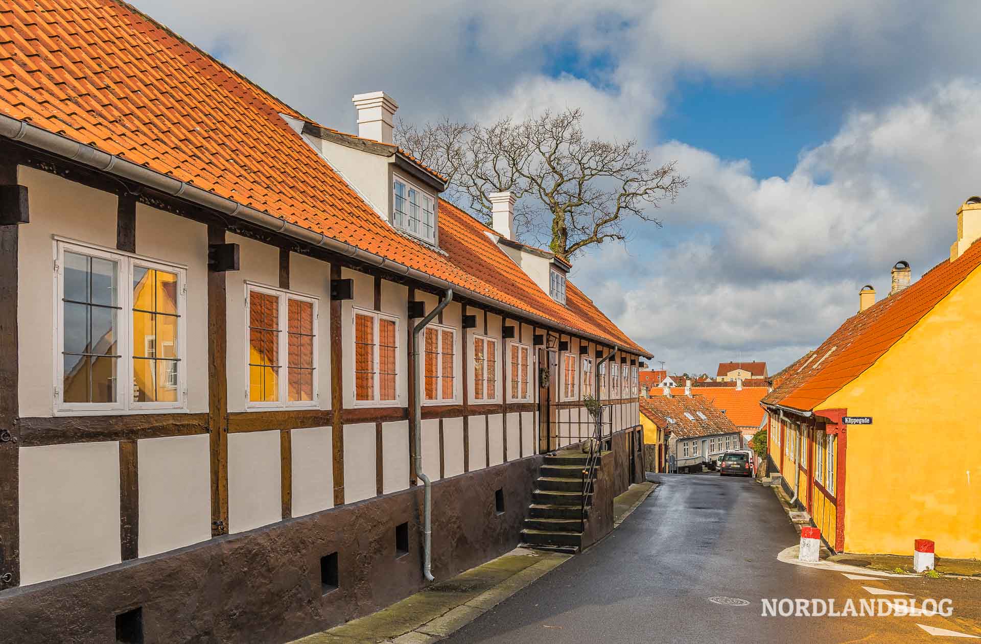 Herrliche alte und guten Häuser in Svaneke auf der Insel Bornholm