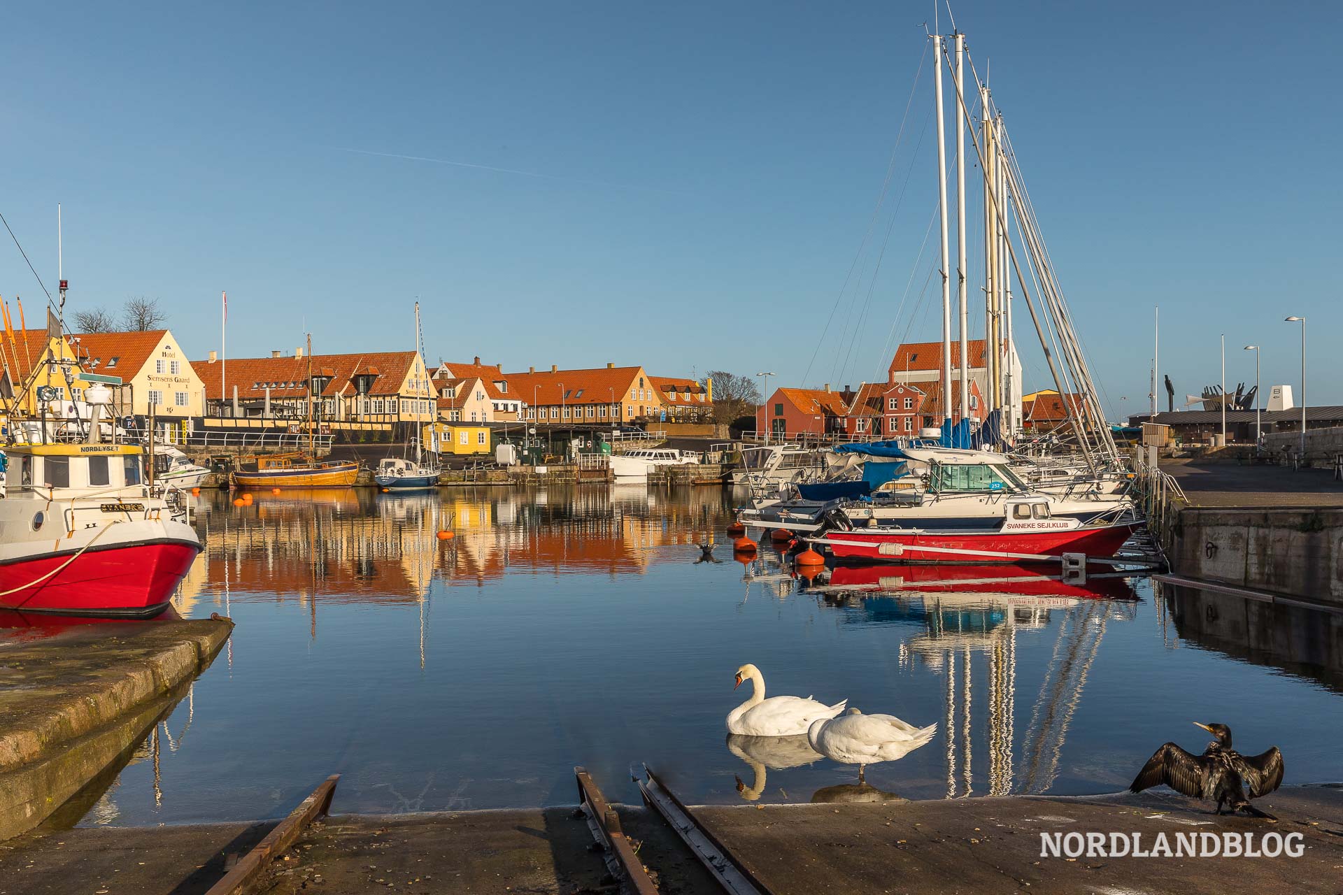 Der Hafen von Svaneke auf der Ostseeinsel Bornholm