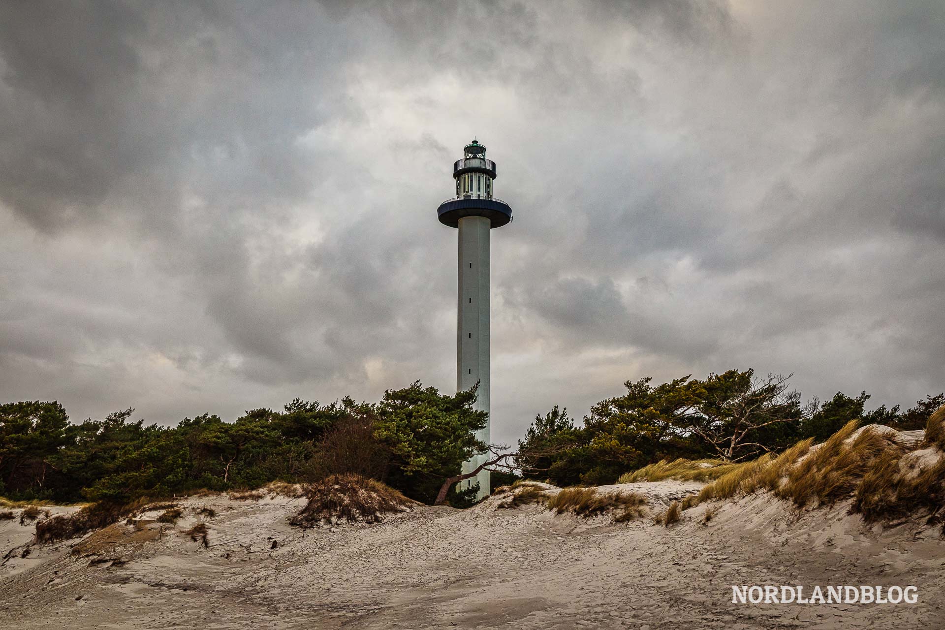 Leuchtturm von Dueodde in der Region Strandmarken auf Bornholm
