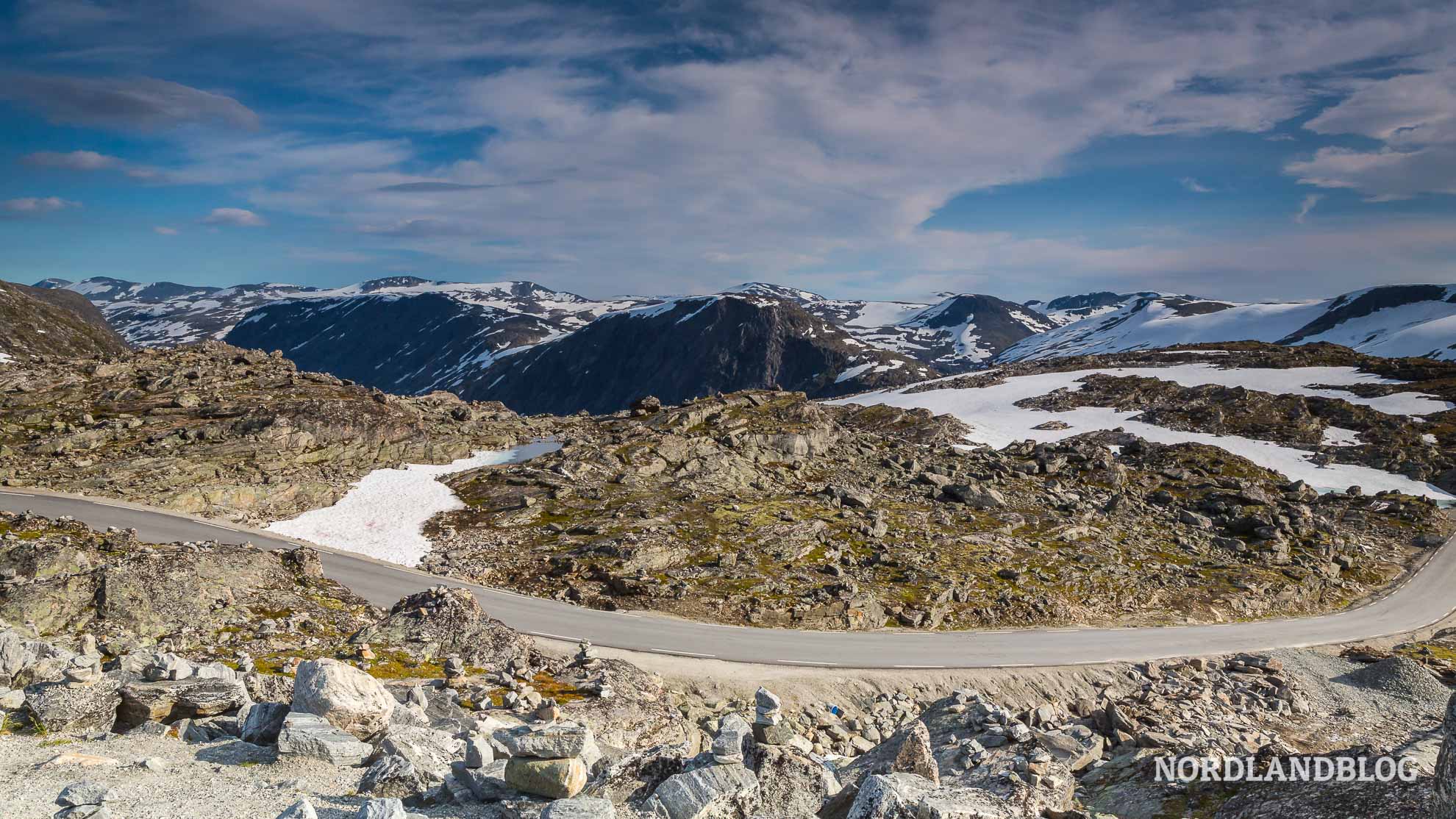 Strasse zum Aussichtspunkt Dalsnibba am Geirangerfjord (Norwegen) Nordlandblog