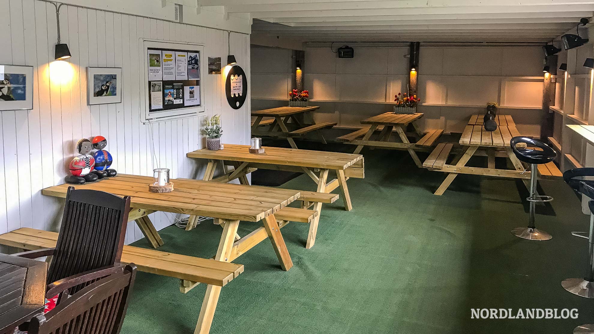 Aufenthaltsraum Innenaufnahme Campingplatz Vestmanna Camping Färöer Inseln Nordlandblog