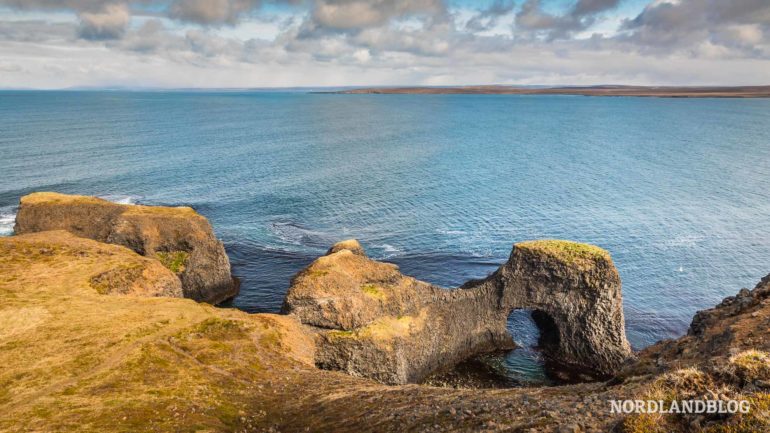Felsenformationen Klippen an der Küste von Raudanes im Nordosten von Island (Nordlandblog)
