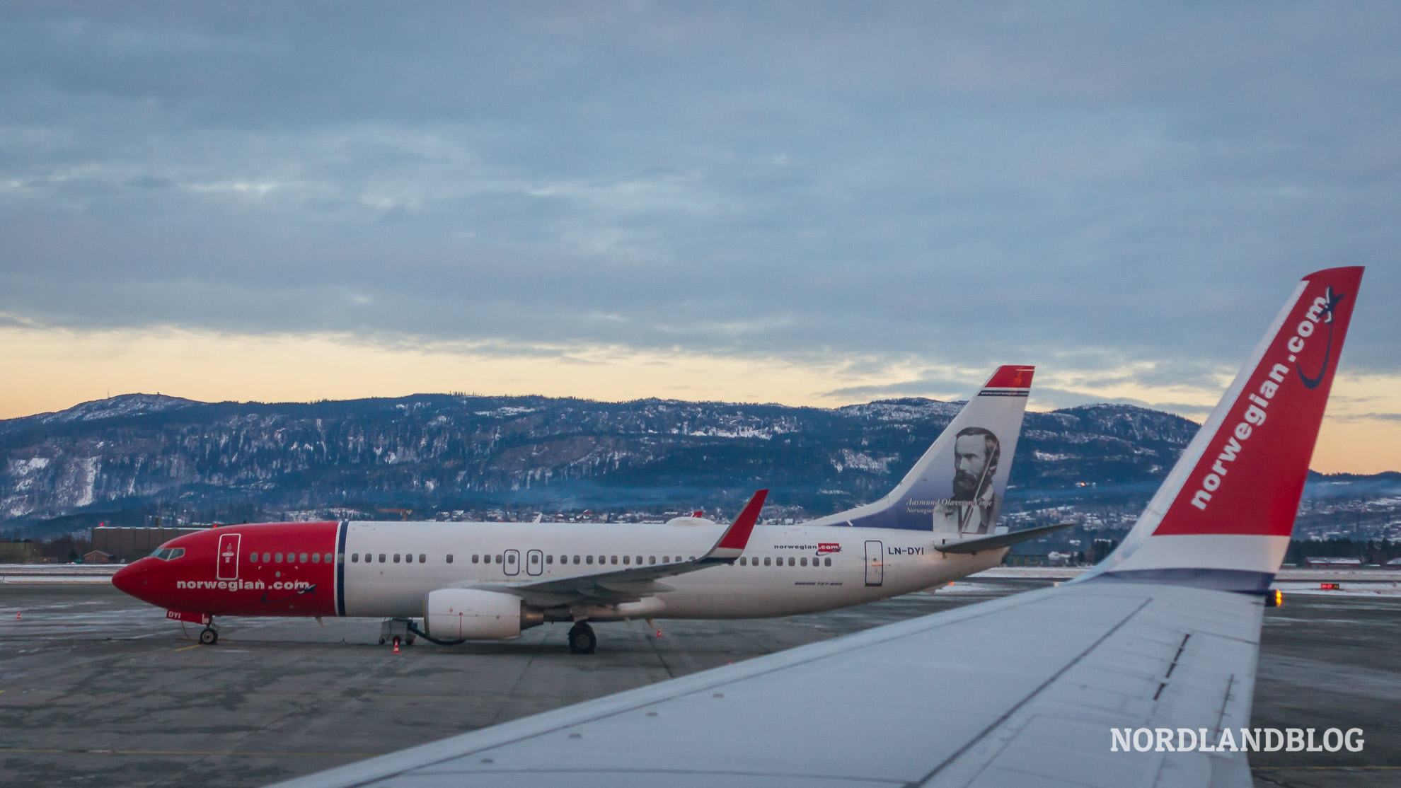 Flieger Maschine der Norwegian Air Anreise nach Schweden (Nordlandblog)