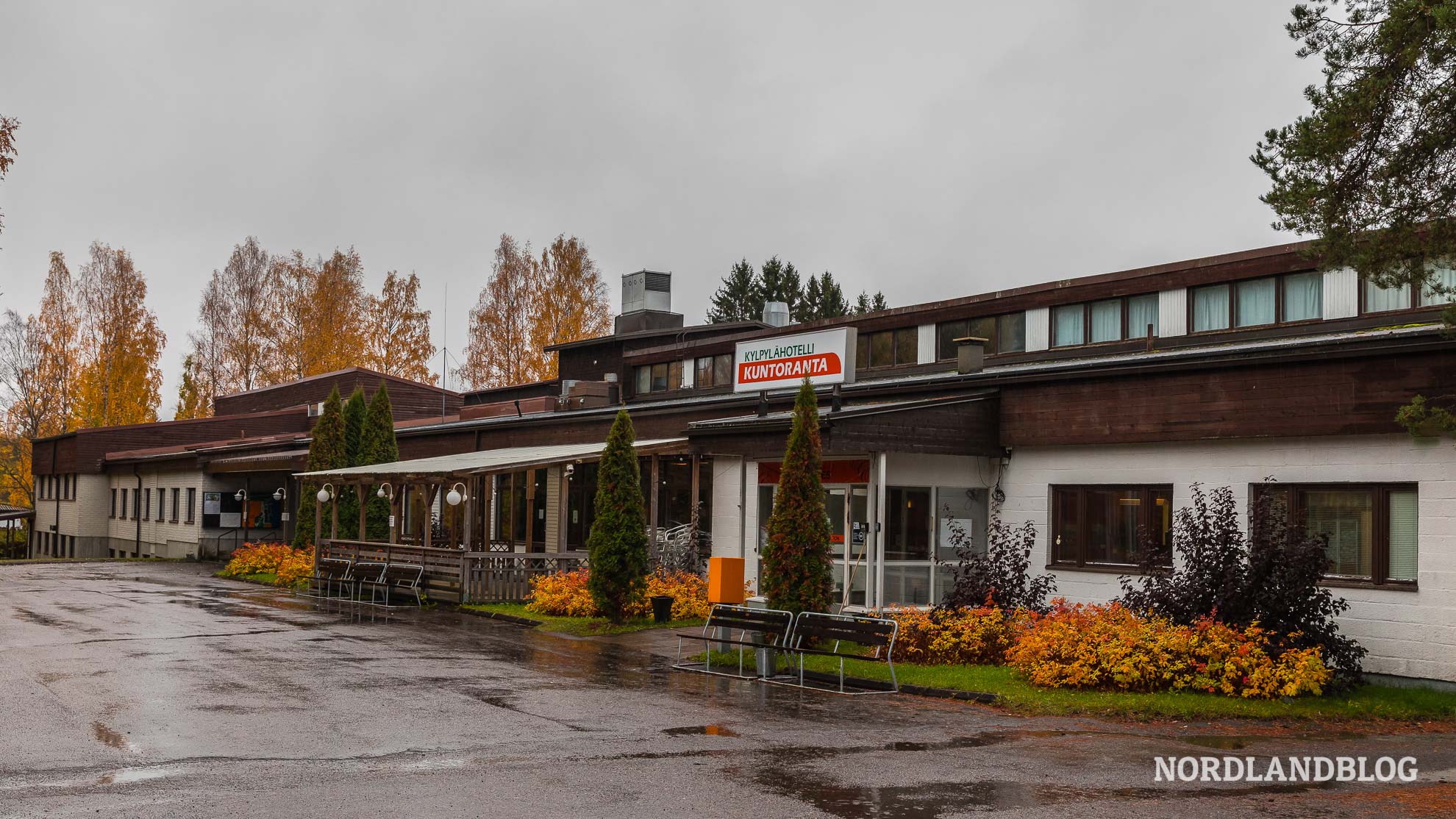 Hotel Rezeption Restaurant Camping Kuntoranta Campingplätze Finnland (Nordlandblog)