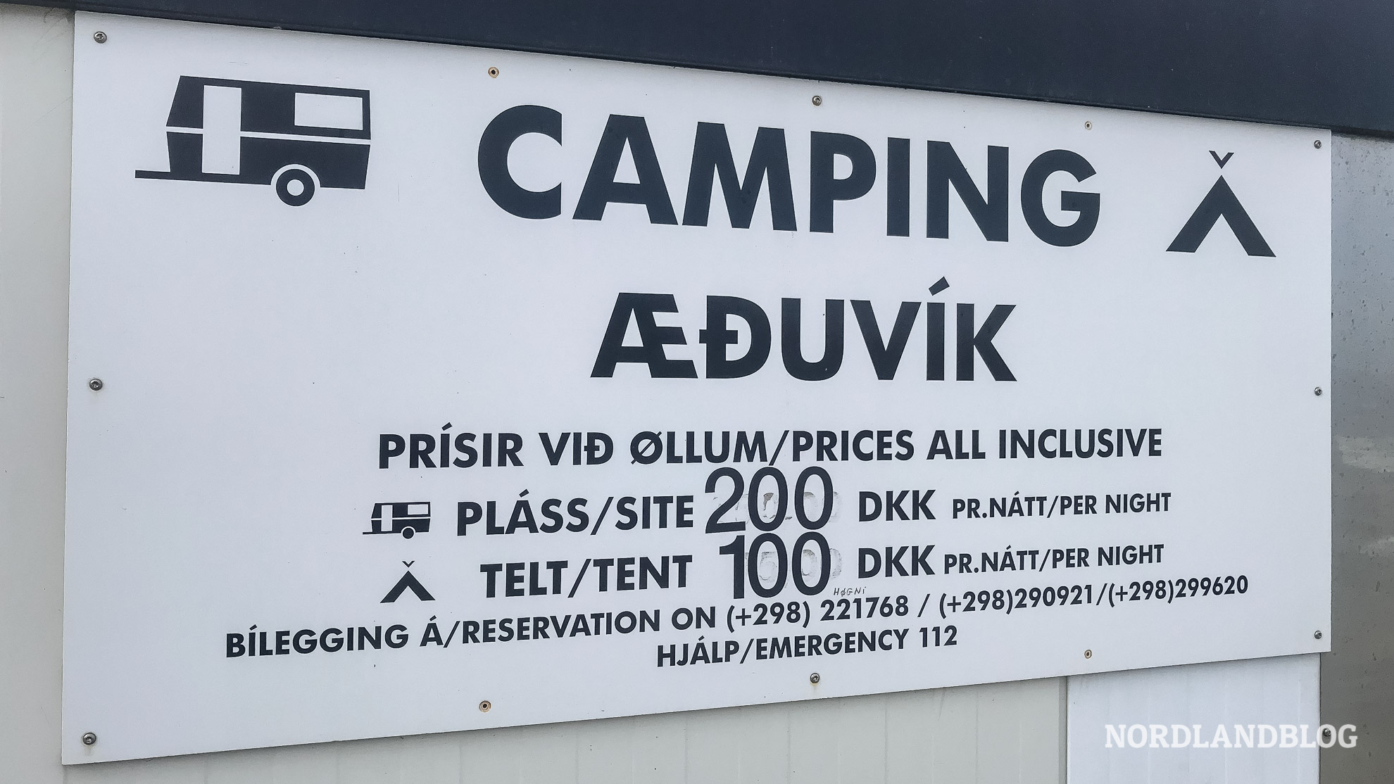 Preisliste Æðuvík Camping Färöer Inseln Kastenwagen Tour Nordlandblog
